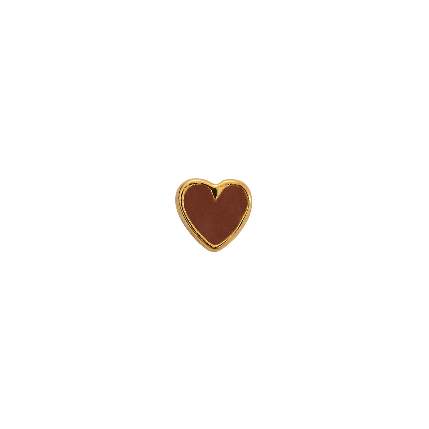 Petit Love Heart ørestik - Mocha